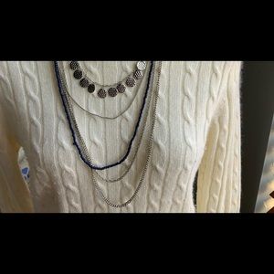 Blue and silver necklace